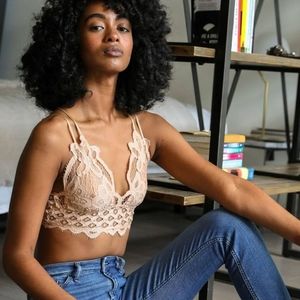 Crochet Lace Longline Bralette